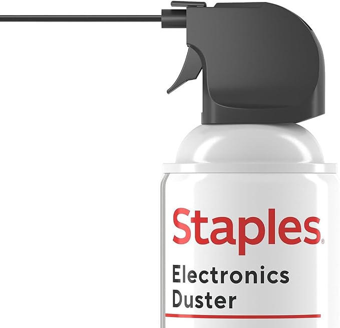 Staples Compressed Air Duster – 10 oz. Cans for Electronics, Keyboards & Office Devices, 4‑Pack