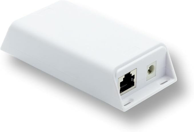 PoE Texas 48v to 24v PoE Converter - Inline PoE Splitter with 24 Volt 25 Watt PoE or DC - Converts IEEE 802.3at PoE+ to 24V Passive PoE or 24V DC Output with Gigabit Data for Ubiquiti and Mikrotik