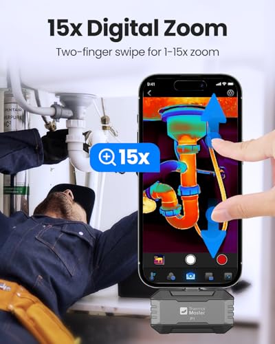 Thermal Master P1 with Type-C to Lightning Adapter, Thermal Camera for iPphone and Android