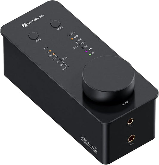 Fosi Audio SK02 DAC Amp Headphone Amplifier Desktop USB C to AUX Digital to Analog Audio Converter Adapter Preamp Optical to 3.5mm 4.4mm Balanced Combo for Home Audio System