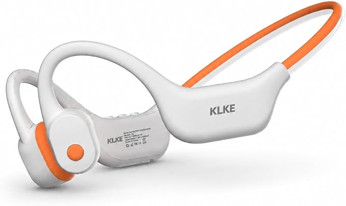 Open-Ear Bone Conduction Headphones for Running, Bluetooth Sports Headphones with Rear Safety Light, Dual Modes, Adjustable Fit, IP66 Waterproof, Mic, 10H Playtime for Gym Cycling