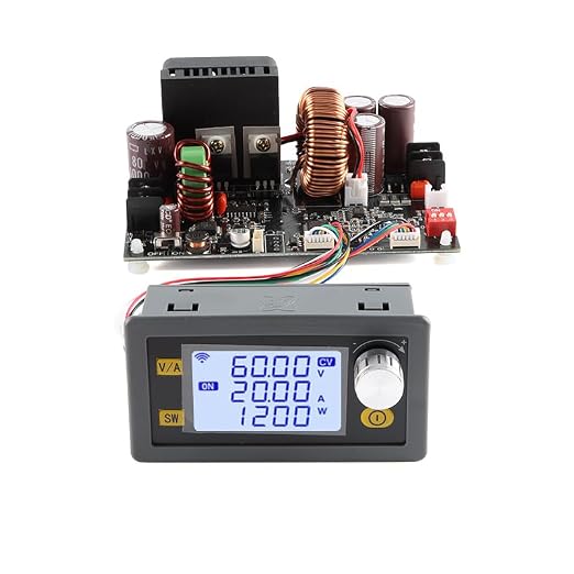 XY6020L CNC DC Buck Converter Adjustable DC Voltage Power Supply Constant Voltage 20A 1200W Voltage Step Down Module Buck Converter Power Supply 1200W