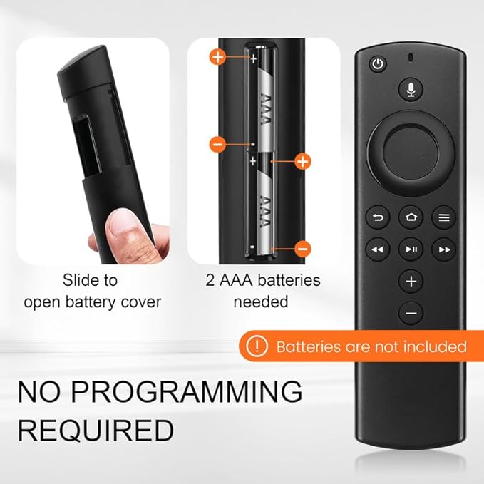 Replacement Voice Remote Control Compatible with All Fire-Series TVs Stick & Cube,TVs Stick Lite/Stick (2nd Gen)/TVs Stick 4K/TVs Cube (1st/2nd Gen),and fit for Smart TVs 3rd Gen