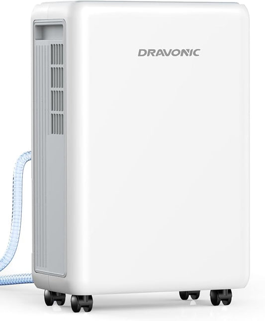 30 Pint Dehumidifier for Basement, Laundry Room & Closet, 2,000 Sq.Ft, Color Humidity Light, Continuous Drain Hose, 3 Modes, DRY Mode for Indoor Clothes, Auto Humidity Control, Washable Mesh
