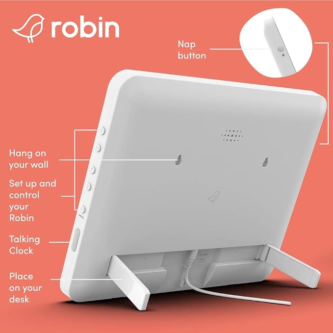 Robin Day Clock 2026 for Seniors, 15" Large Digital Calendar Dementia Clock with Talking Function, Alarms, Easy-to-Read Display for Elderly, Day Date Time, Medication Reminder, DST, White