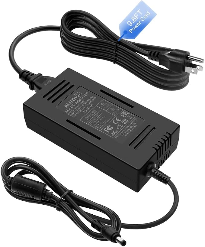 ALITOVE DC 24V 10A Power Supply AC Adapter 100-240V 50-60hz to 24 Volt Power Supply DC 10Amp 240W AC Power Adapter 5.5 x 2.1mm 2.5mm Barrel Plug for LED Strip CCTV Camera 3D Printer Massage Chair