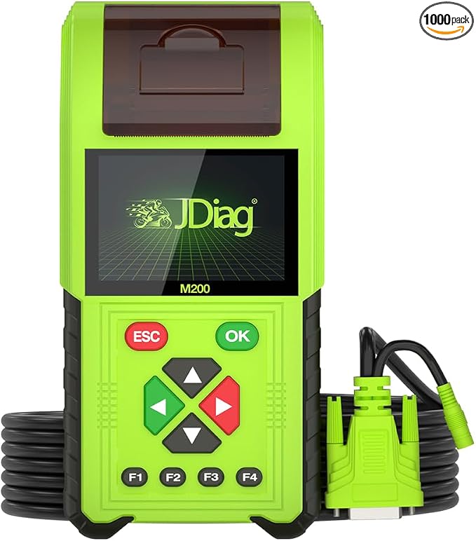 2023 TopDiag M200 Motorcycle Diagnostic Scanner Moto Fault Code Reader Battery Tester Motoscan Tool (Standard Version)