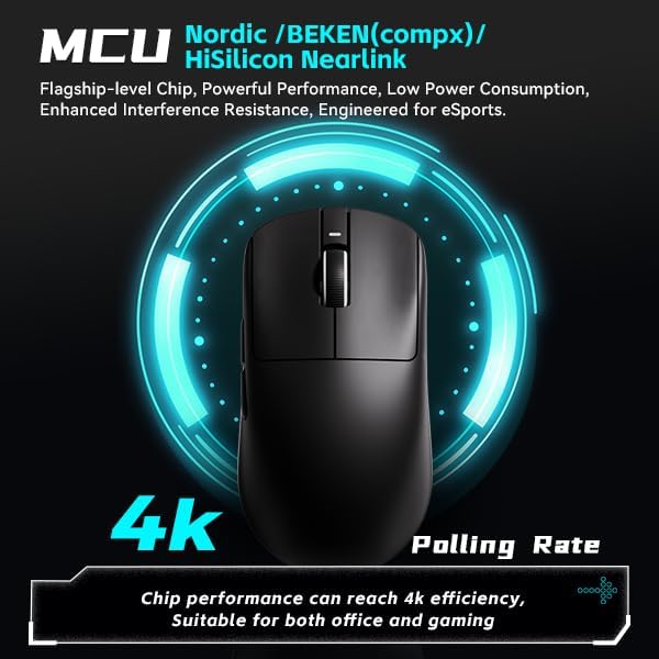 ATK VXE Dragonfly R1 SE+ Wireless Gaming Mouse, 55g Lightweight, PAW3395 SE Sensor, Adjustable DPI, 2k Polling, 70 Hr Battery Life, Tri-Mode 2.4G/Bluetooth/Wired