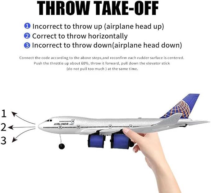 RC Airplane 2.4GHZ Remote Control Airplane Remote Control Passenger Aircraft RC Drone Toy RC Airliner Four Motor RC Plane EPP Drop Resistant RC Aircraft,Flying Lover Toy Gift