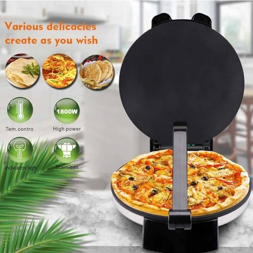 10inch Electric Maker, Electric Rotis Press, Anti Stick Roti Maker Machine to Make Indian Chapati, Roti, Maquina para Hacer Tortillas