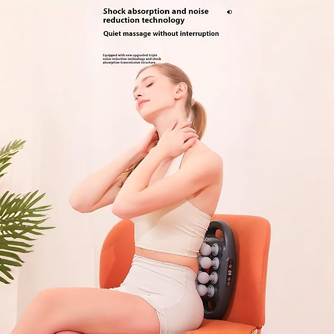 Handheld 16 Head Deep Tissue Percussion Massager with 9 Modes, 9 Intensities for Back, Legs, Neck, Waist, Buttocks Muscle Pain Relief, Quiet Portable Design (M100-16head)