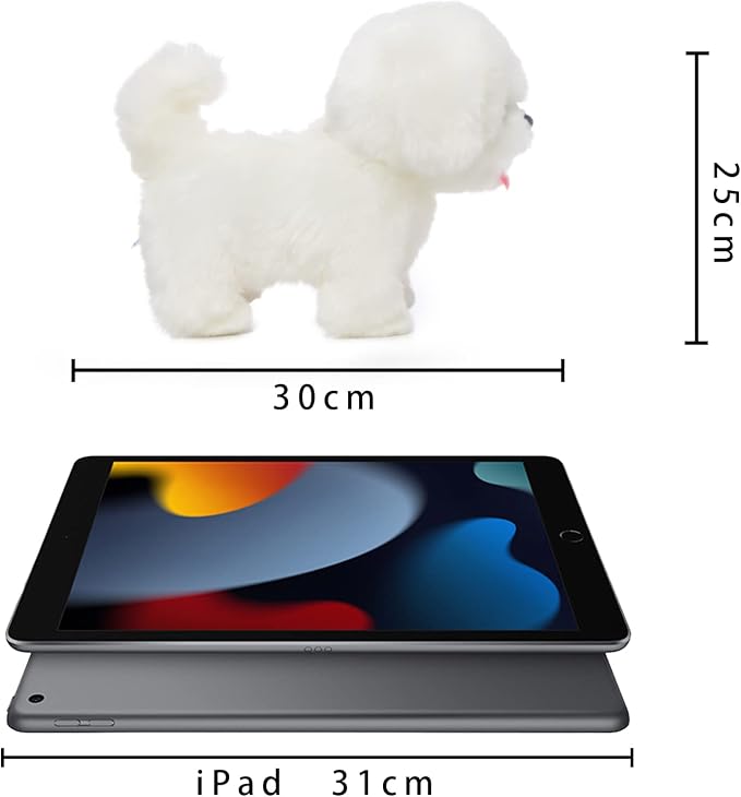 CU-MATE Electronic Walking Dog Toy, Interactive Plush Maltese Puppy, Realistic Interactive Pet Toy Dog, Walking, Barking, Wagging Tail & Talking, Present Gifts for 3+ Year