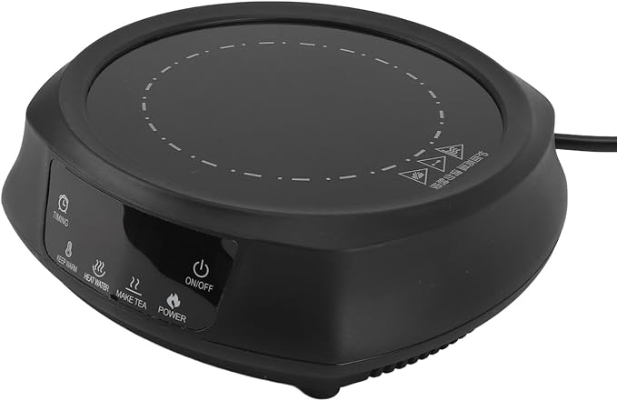 800W Mini Electric Stove, 800W Portable Electric Hot Plate Concentrated Energy Heating for Making Tea (Black)