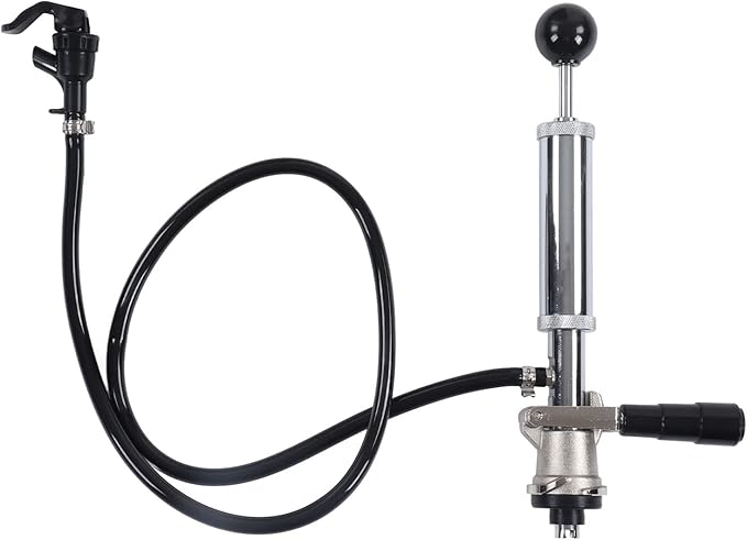 Keg Tap Keg Pump S Type Dispenser Beer Keg Tap Keg Hand Pump Stainless Steel Keg Party Pump with 105cm/41.3in Tube for Homebrew(30 X 13 X 4.5cm / 11.8 X 5.1 X 1.8in)