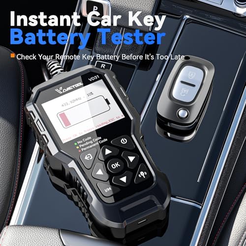 VDIAGTOOL V200 Automotive Circuit Tester, 12V 24V Car Power Circuit Probe Kit with VD31 Car Code Reader, OBD2 Scanner with Car Key Battery Tester