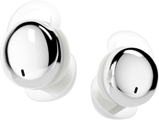 Side Sleeper Earbuds, Mini Earbuds for Sleeping, Invisible Wireless Headphones, Fast Charging Case, No Beep & Comfortable to Sleeping (Cream White)
