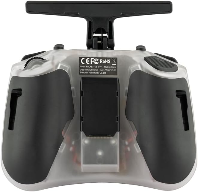 Radiomaster Pocket Hall Gimbal Transmitter Remote Control Portable Lightweight Built in LED Light Foldable Antenna Mode 2 (ELRS-Transparent)