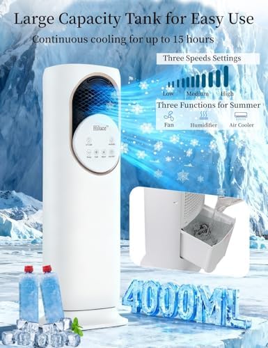 Hiluce Desk Fan+4-IN-1 Swamp Cooler Fan