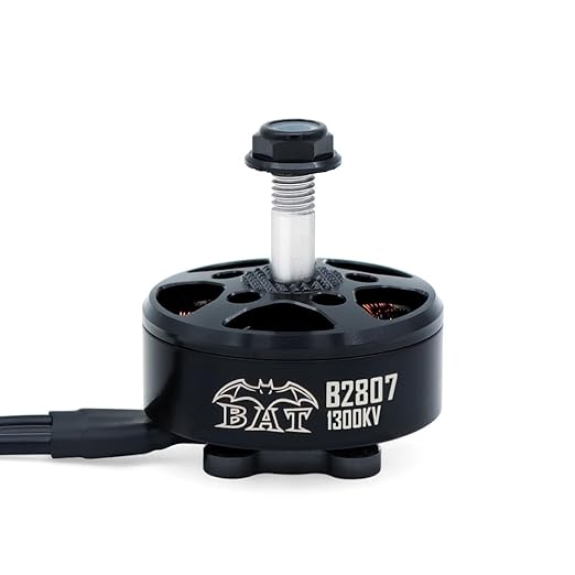 4pcs Surpass B2807 1300KV Brushless Motors CW/CCW for 5-6S FPV Racing Drone Quadcopter Motor with 250mm 18AWG Silicone Wires (Black)