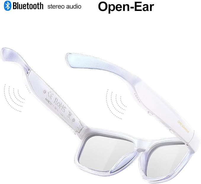 OhO sunshine Bluetooth Audio Sunglasses, Lightweight Open Ear Sport Glasses, 10H Playtime,Water Resistant with Voice Control