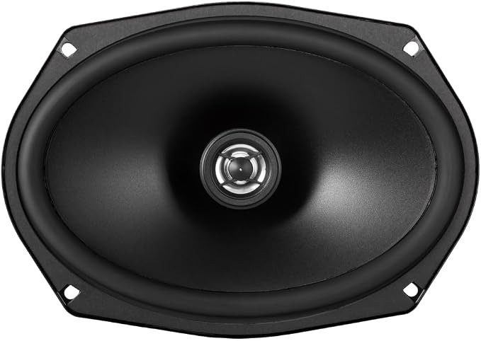 NVX® ESP69 6x9 E-Series 2-Way Coaxial Car Speakers, 480W Peak (160W RMS), 13mm PEI Dome Tweeters, Polypropylene Cone, Rubber Surround, 4 Ohm, Easy Installation for Cars/Trucks (Pair)