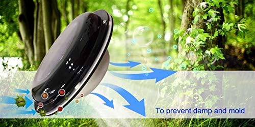 Solar Ventilation Fan without Battery for Boat, Yacht, Camper, Home, Black