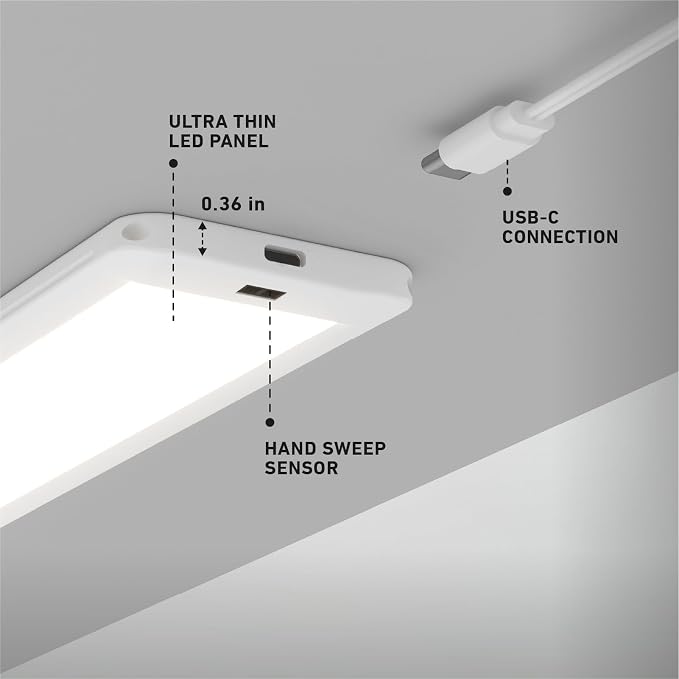 artika Under Cabinet Lighting LED Light Bar - Dimmable, Ultra-Slim, Selectable Color Temperature, Plug-in Closet Light, 1100 Lumens, 22W, Energy Saving