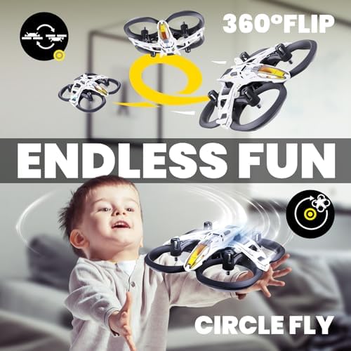 HISINGY MACH 500 Toy Drones for Kids with Replacement Blade Propellers(4pcs) and Storage Bag,Mini Micro Nano Indoor RC Quadcopter for Age 8-12 10-15 12-14,Kids Drone with LED Light,Optical Flow Positi