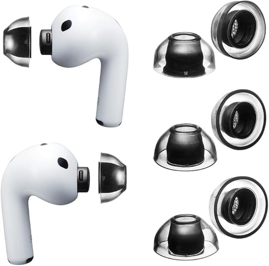 XELASTEC 2 AirPods Pro 3 Ear Tips Replacement – Body-Heat Adaptive Material, Seamless Seal, 12-Hole Micro Filter, Secure Fit Anti-Slip Earbud Tips, AirPod Pro Replacement Tips (M/ML/L)