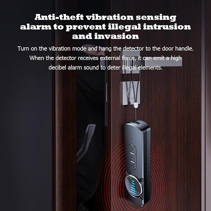 Hidden Camera Detector for Hotels,AI Anti Spy Bug Detector with RF Signal & WiFi Scanner,GPS Tracker Finder & Listening Device Detector,6-in-1 Portable Protector for Travel Home Office Car(Black)