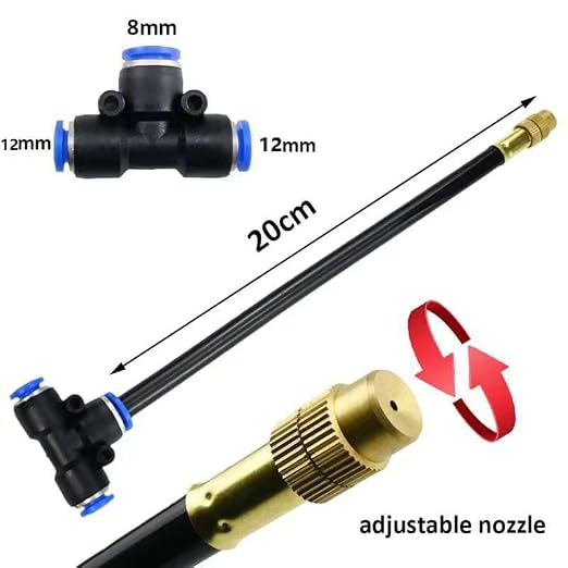 Drip Irrigation Kit Automatic Watering System for Potted Plants, 360 Degree Adjustable Copper Micro Sprinklers, Quick Connect Tubing Fittings for Garden, Lawn, Patio, Balcony (165 FT)