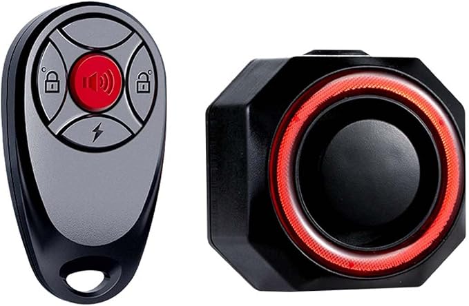 110dB Anti-Theft Bike Tail Light Alarm with Remote, Wireless Rechargeable Bike Alarm with Anti-Theft Alert Security System,Waterproof Brake Light for Motorcycle,Bicycle, E-Bike, E-Scooter