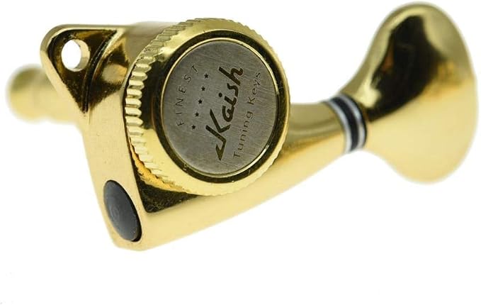 KAISH 18:1 Gear Ratio Guitar Locking Tuners Machine Heads Guitar Locking Tuning Keys Pegs for Strat/Tele/LP/SG most Electric or Acoustic Guitars Gold