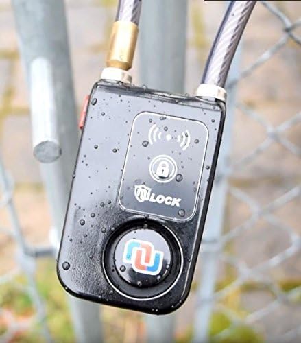 Smart Bike Cable Locks Bicycle Lock Bluetooth APP Controlled Nulock 110db,47 inch Long Braided Steel Motorcycle Lock Anti Theft, IP44 Splash-Proof Bike Alarm Lock for Scooter/Stroller/Gate