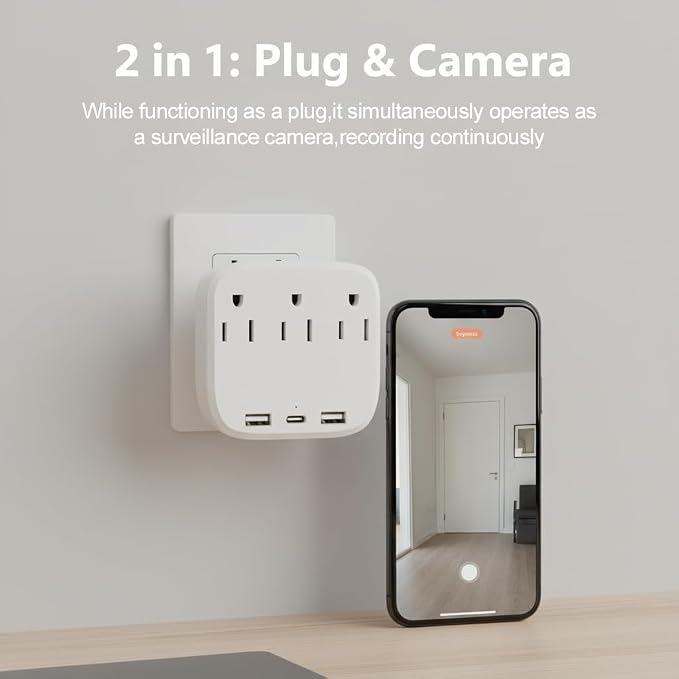 4K Smart Plug Security Camera +16GB Micro SDXC Card Bundle