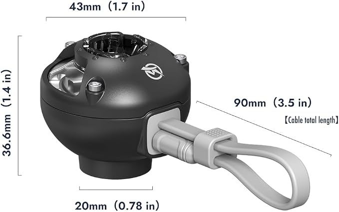 AeroX Ultralight USB-C Air Pump for Inflatables: 1oz Mini Electric Pump, 300L/min, 3.5kPa, 8 Nozzles for Camping, Travel, Pool Floats, Vacuum Bags