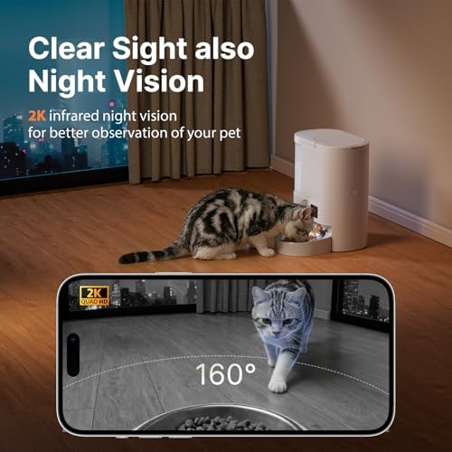 Automatic Cat Feeder and Water with Camera Plus Extra 6 Pcs Replacement Desiccant Bag