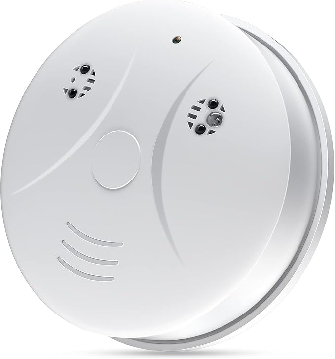 HD 1080P Camera Smoke Detector,WiFi Mini Small Nanny Cam with Motion Detection, Indoor Wireless Surveillance for Home Security/Office with app, No Audio