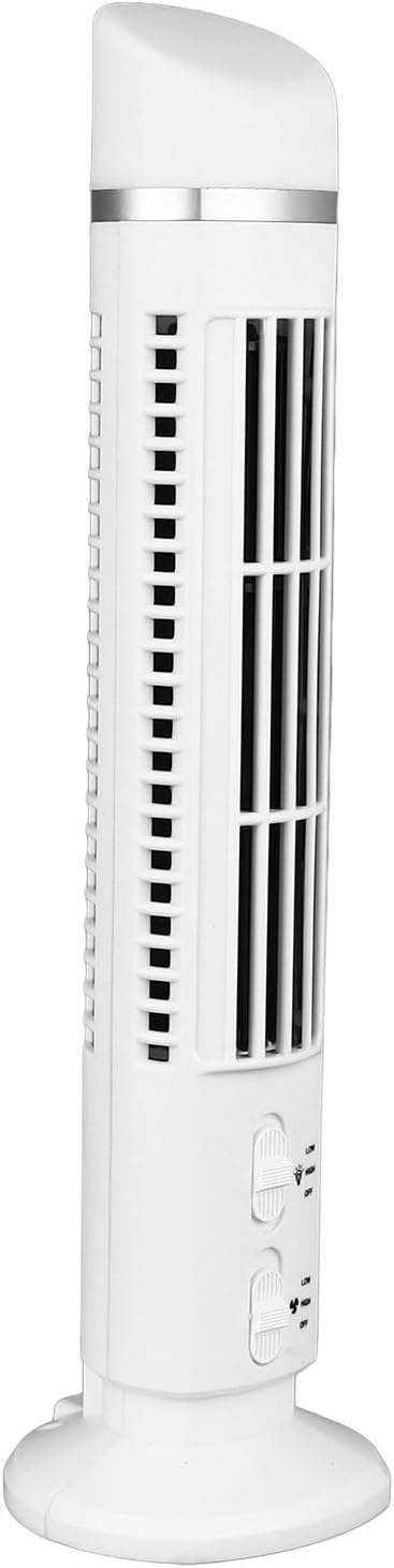 FOSA Tower Fan for Bedroom, 90 Degree Oscillating Desktop Tower Cooling Fan, Quiet Standing Fan Portable USB Desk Fan with Light, Electric Fan for Home Bedroom Office