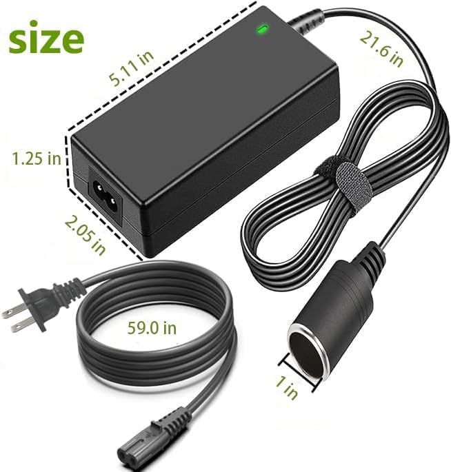 12V Converter Compatible with Igloo Iceless Kool Mate Cool Chill Thermolectric Coolers Power Supply Adapter