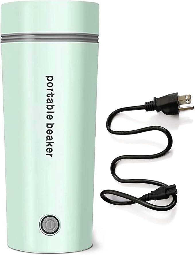Electric Travel Kettle, Portable Electric Kettle, Mini Hot Water Boiler, Small Travel Tea Kettle Fast Boiling Water, One Cup Hot Water Maker, 350ml-Green