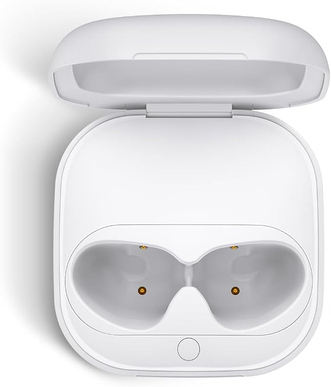 Wireless Charging Case Compatible for Beats Fit Pro, Portable Charger Case Replacement with Bluetooth Pairing Sync Button, 700mAh Built-in Battery (Not Included Earbuds) (White)