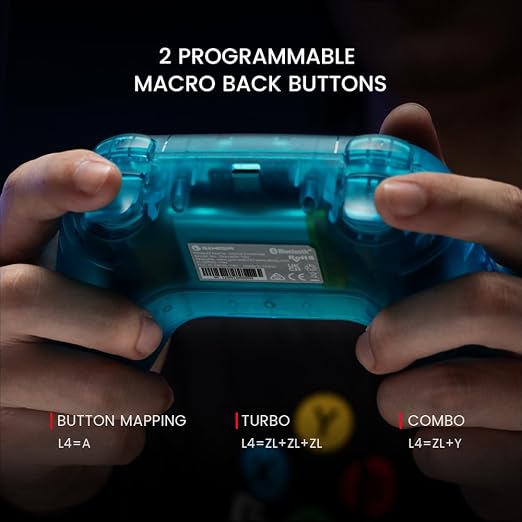 GameSir Nova Wireless Controller, Hall Effect Sticks, Dual RGB Circles, 1200mAh Battery, for Switch, PC, iOS, Android (Neon Teal)