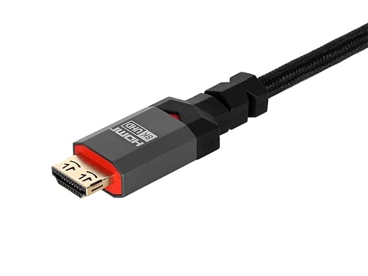 Monoprice 8K Certified Ultra High Speed HDMI Cable - 20 Feet - Black | Braided - HDMI 2.1, 8K@60Hz, 4k@120Hz, 48Gbps, HDR, VRR, CL3 in-Wall Rated