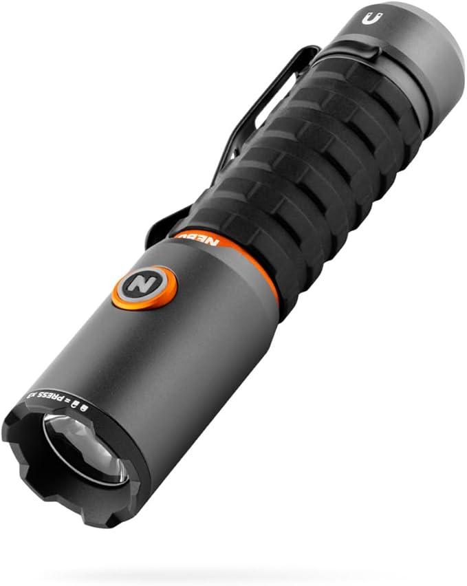 NEBO Torchy 3K Rechargeable Pocket Flashlight | 3000 Lumen Rechargeable & Portable Pocket Light with Clip, 5 LED Light Modes, Magnetic Base for Hands Free Use, Water & Impact Resistant