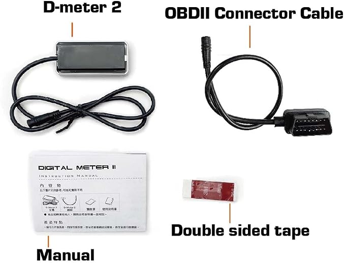 Shadow OBD2 Digital Gauge Display D-Meter 2 - Compact & Futuristic, Vibrant RGB & ARGB Ambient Rainbow Backlight, Multi-Functional Meter for 12V & 48V Cars Newer Cars