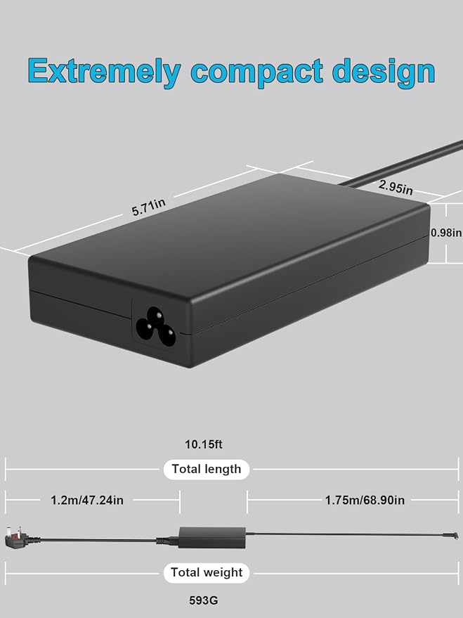 120W AC Charger Compatible with HP USB-C Dock G5 5TW10UT 5TW10AA,Essential Dock G5, Universal Dock G2 5TW13AA, Elite USB-C G4 TB3 Docking Station Pavilion 15 17 Envy 15 17 Laptop