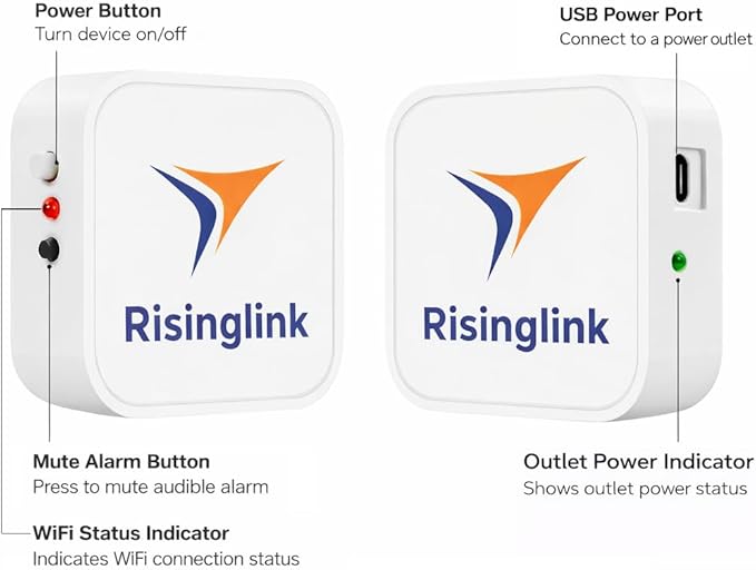 WiFi Power Outage Alarm Detector, Power Failure & Restoration Alerts with SMS Text, Email & Audible Alarm