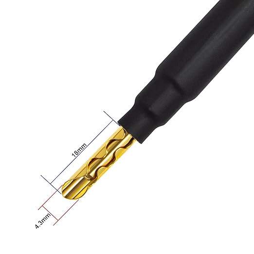 WORLDS BEST CABLES 5 Foot WBC-GOLD-LOCAP-SPKR-12 AWG - Low-Capacitance - Low-Inductance - High Purity OFC - Audiophile HiFi Speaker Cable Pair with Eminence Gold Banana (x2) & Spade (x2) Plugs