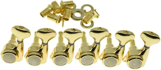 KAISH 18:1 Gear Ratio Guitar Locking Tuners Machine Heads Guitar Locking Tuning Keys Pegs for Strat/Tele/LP/SG most Electric or Acoustic Guitars Gold